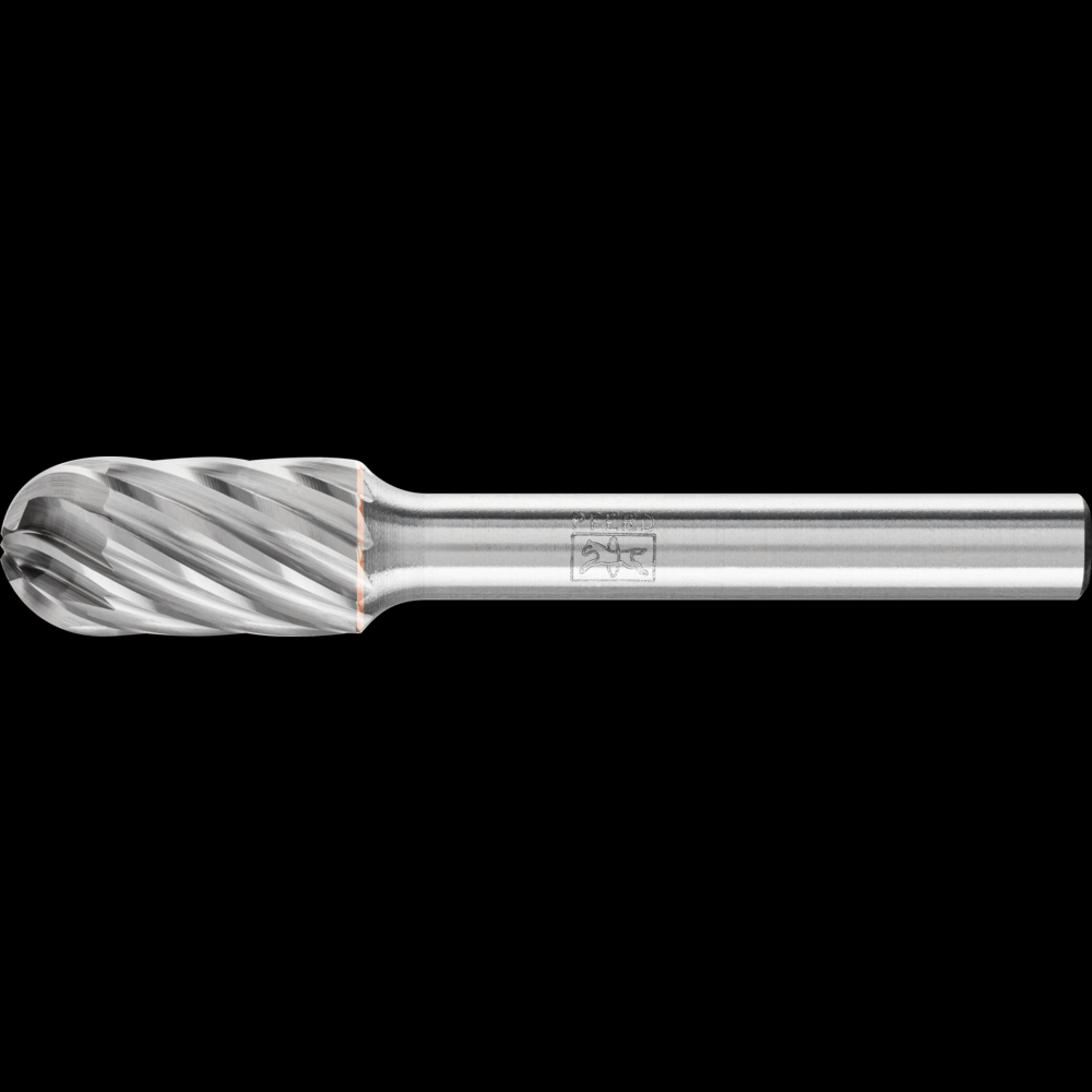 PFERD Carbide Bur SC-3 Cylindrical Radius End INOX Cut 3/8&#34; x 3/4&#34; x 1/4&#34; Shank