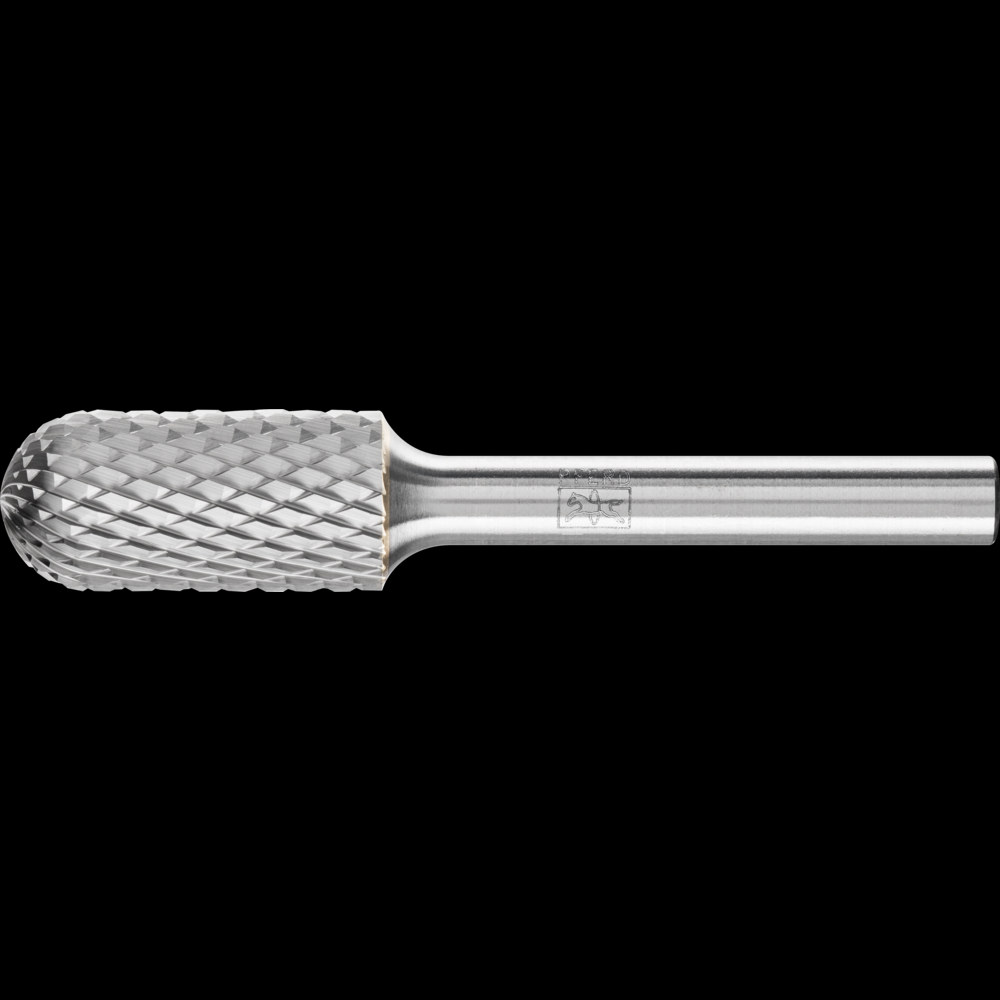 PFERD Carbide Bur SC-5 Cylindrical Radius End Diamond Cut 1/2&#34; x 1&#34; x 1/4&#34; Shank