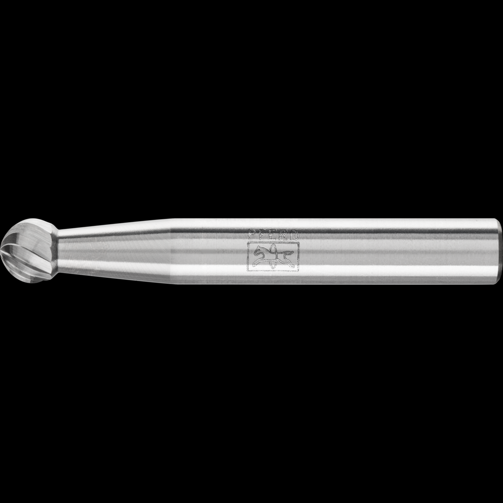 PFERD Carbide Bur SD-1 Ball Shape Single Cut 1/4&#34; x 3/16&#34; x 1/4&#34; Shank