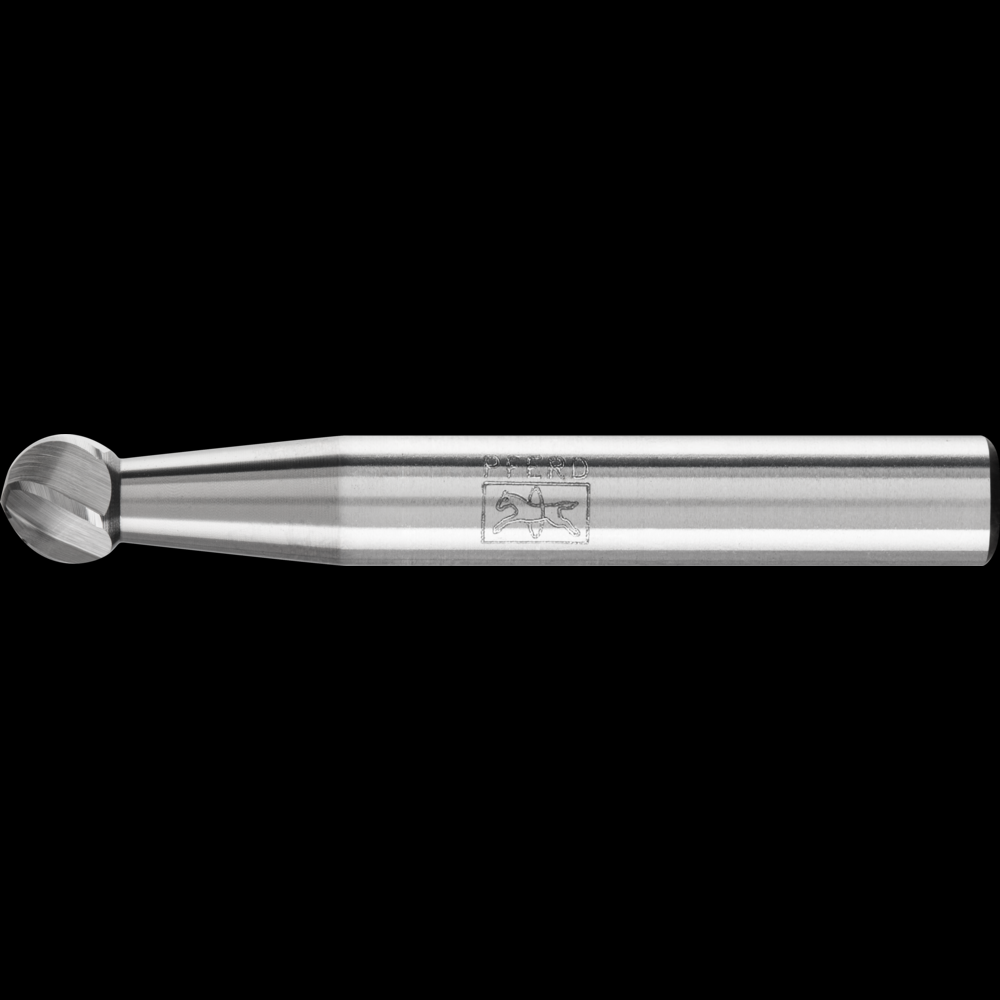 PFERD Carbide Bur SD-1 Ball Shape ALU Cut 1/4&#34; x 3/16&#34; x 1/4&#34; Shank
