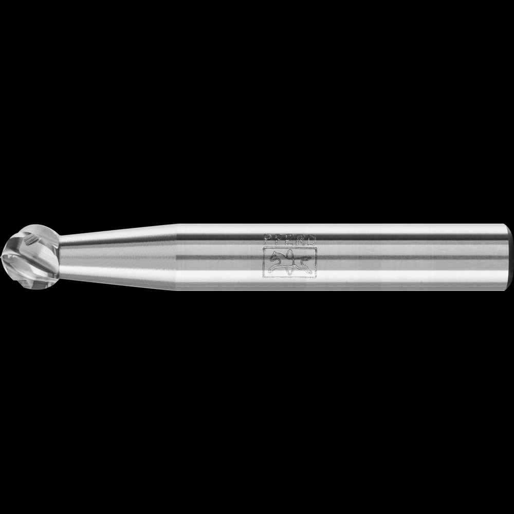 PFERD Carbide Bur SD-1 Ball Shape STEEL Cut 1/4&#34; x 3/16&#34; x 1/4&#34; Shank