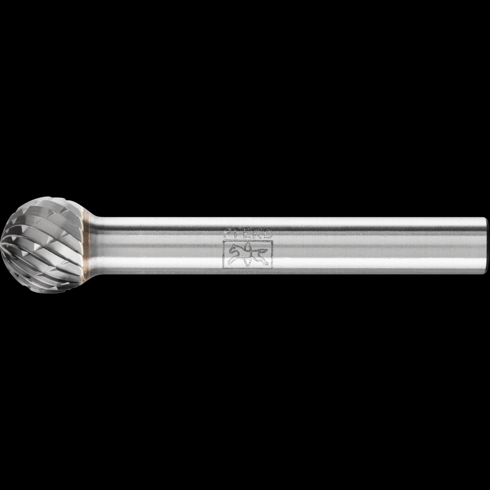 PFERD Carbide Bur SD-3 Ball Shape Double Cut 3/8&#34; x 5/16&#34; x 1/4&#34; Shank