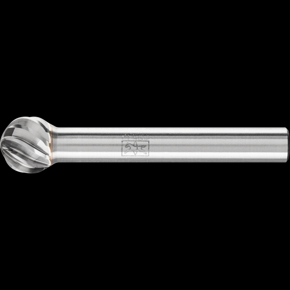 PFERD Carbide Bur SD-3 Ball Shape INOX Cut 3/8&#34; x 5/16&#34; x 1/4&#34; Shank