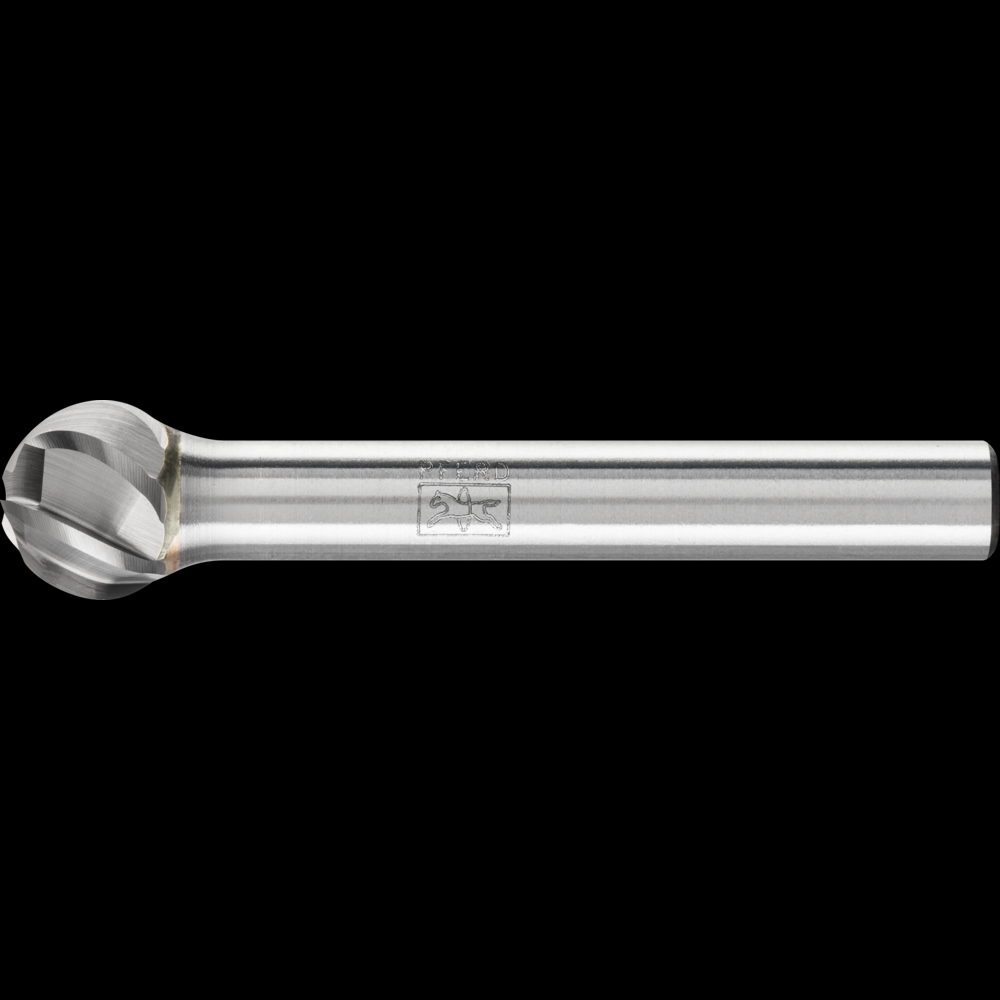 PFERD HICOAT® Carbide Bur SD-3 Ball Shape ALU Cut 3/8&#34; x 5/16&#34; x 1/4&#34; Shank