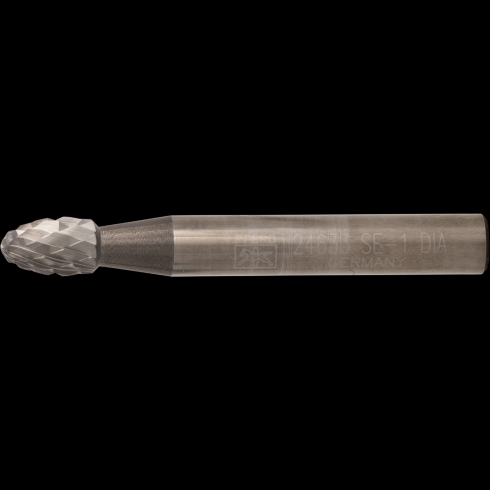 PFERD Carbide Bur SE-1 Oval Shape Diamond Cut 1/4&#34; x 3/8&#34; x 1/4&#34; Shank
