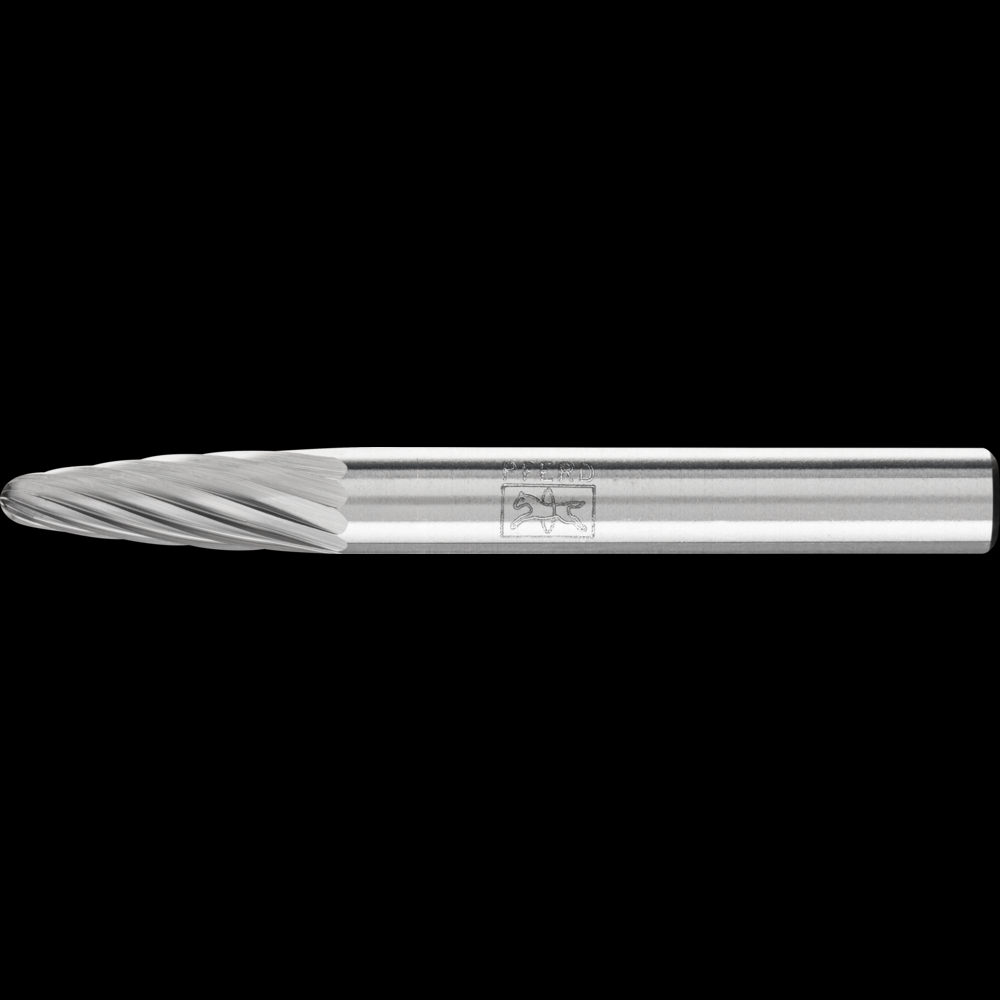 PFERD Carbide Bur SF-1 Tree Shape Single Cut 1/4&#34; x 5/8&#34; x 1/4&#34; Shank