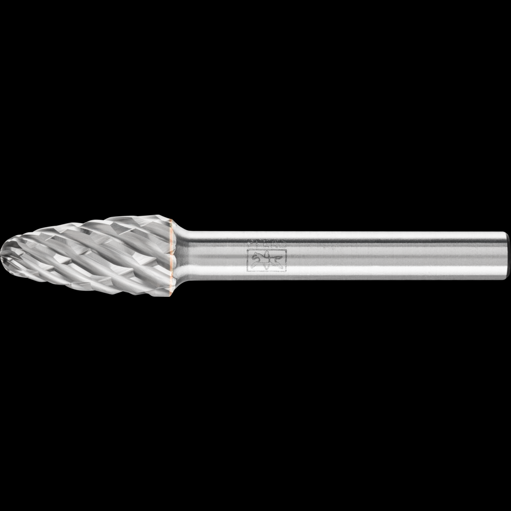 PFERD Carbide Bur SF-3 Tree Shape STEEL Cut 3/8&#34; x 3/4&#34; x 1/4&#34; Shank