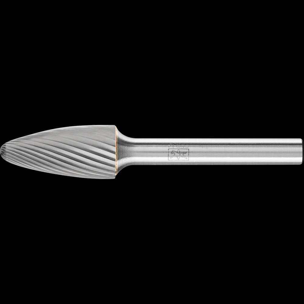 PFERD Carbide Bur SF-5 Tree Shape Single Cut 1/2&#34; x 1&#34; x 1/4&#34; Shank