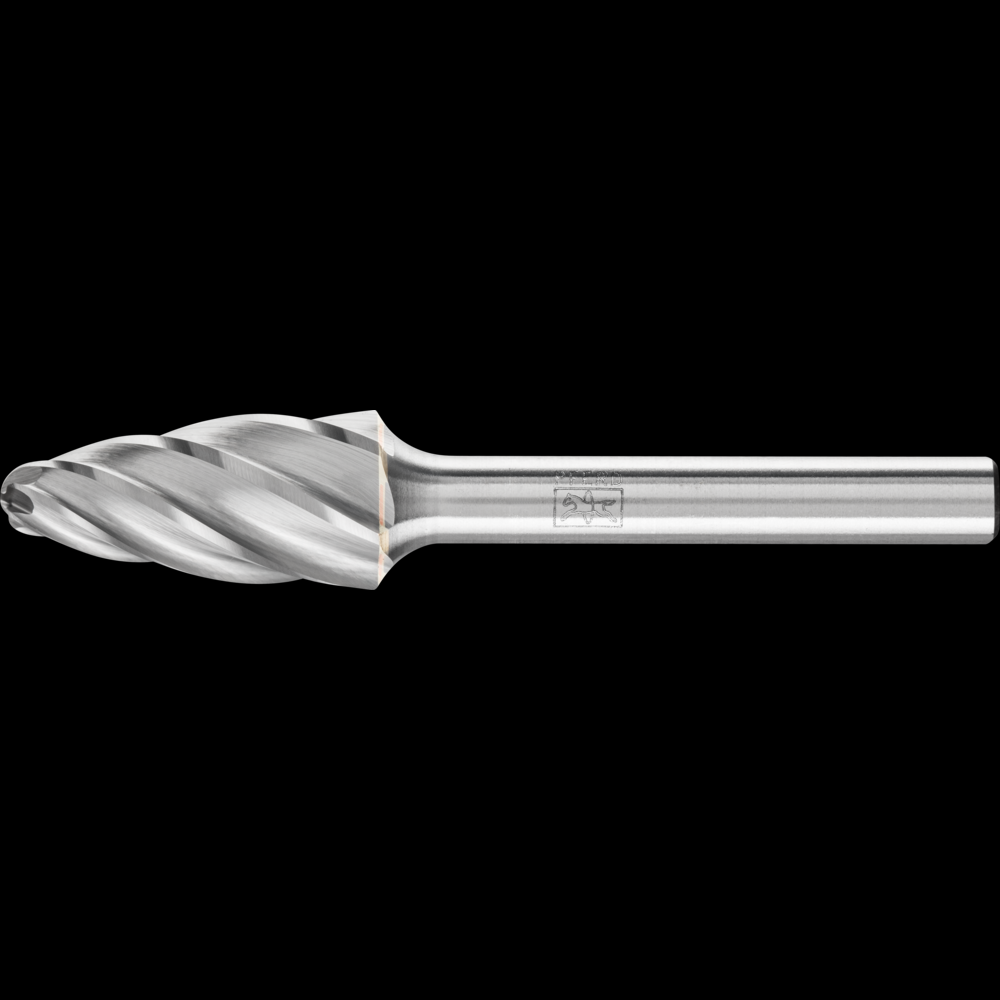PFERD Carbide Bur SF-5 Tree Shape ALU Cut 1/2&#34; x 1&#34; x 1/4&#34; Shank