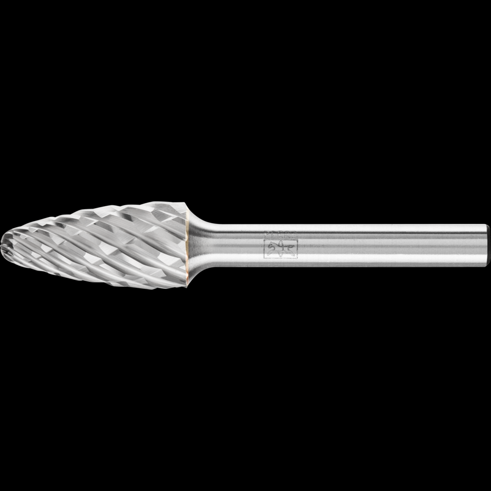 PFERD Carbide Bur SF-5 Tree Shape CAST Cut 1/2&#34; x 1&#34; x 1/4&#34; Shank