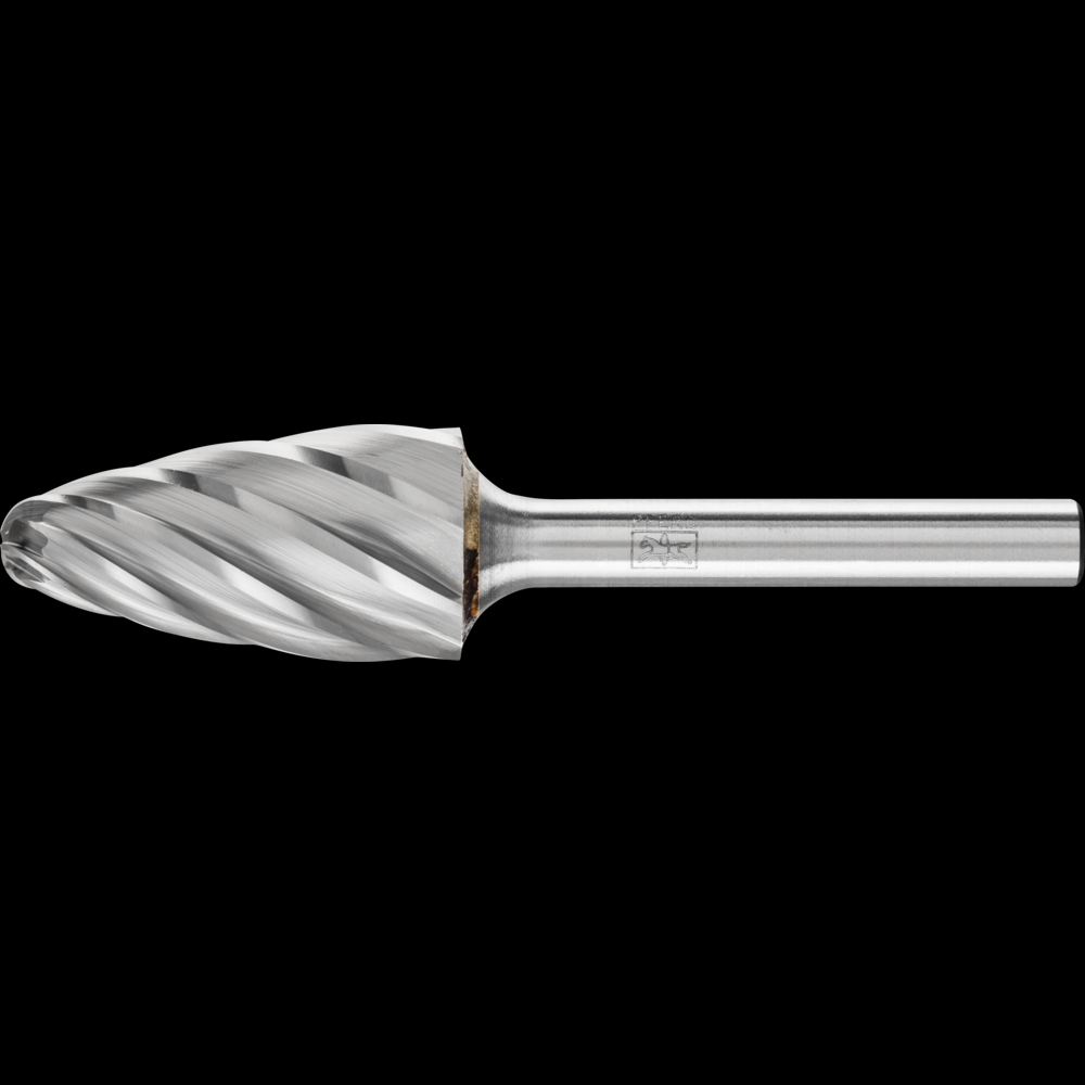 PFERD Carbide Bur SF-6 Tree Shape ALU Cut 5/8&#34; x 1&#34; x 1/4&#34; Shank