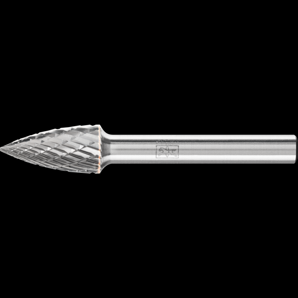 PFERD Carbide Bur SG-3 Pointed Tree Shape Double Cut 3/8&#34; x 3/4&#34; x 1/4&#34; Shank