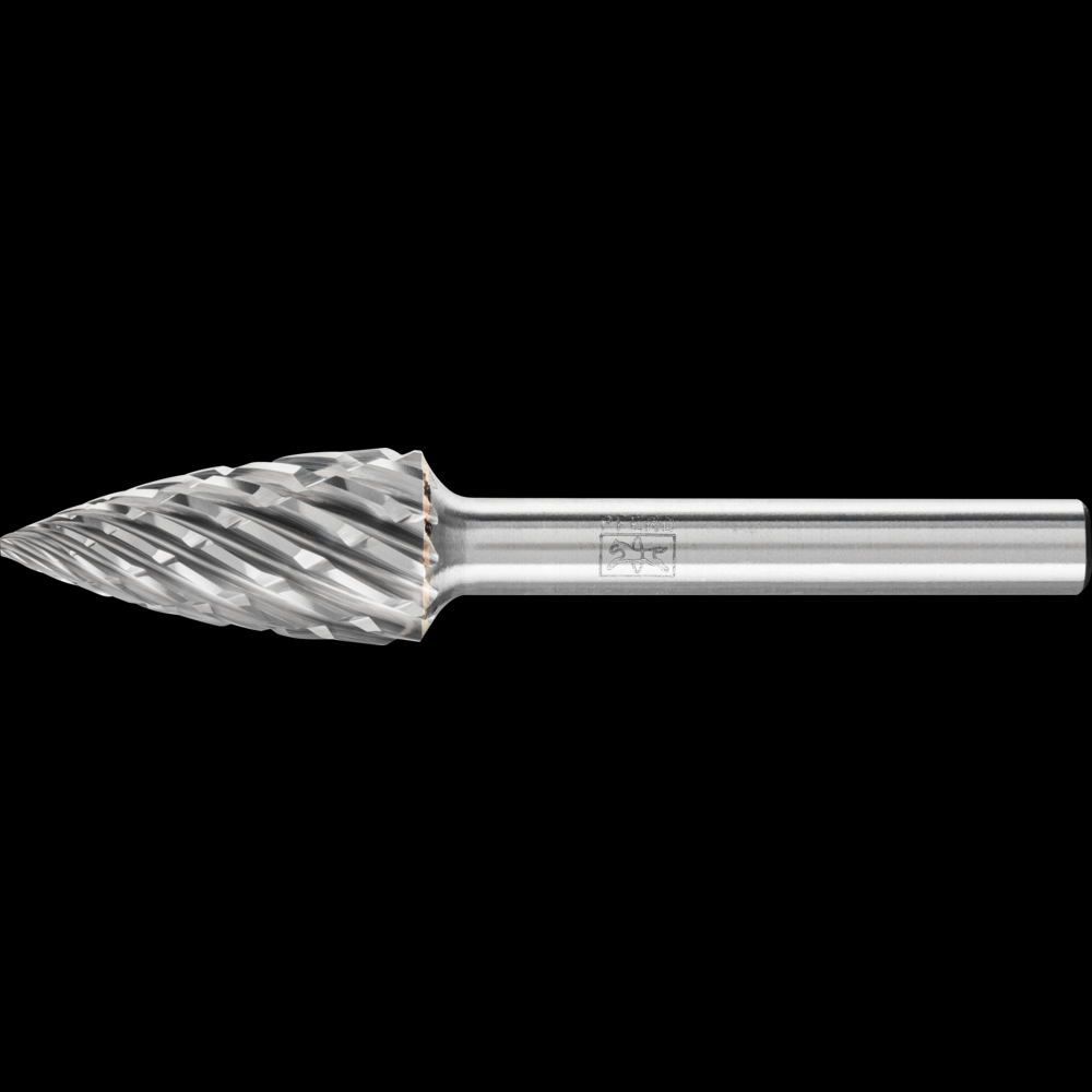 PFERD Carbide Bur SG-5 Pointed Tree Shape STEEL Cut 1/2&#34; x 1&#34; x 1/4&#34; Shank