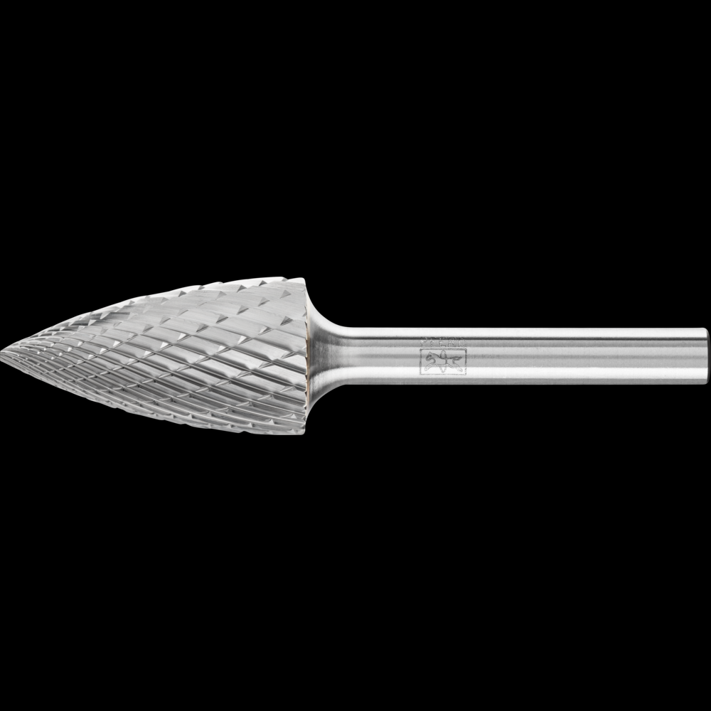PFERD Carbide Bur SG-6 Pointed Tree Shape Double Cut 5/8&#34; x 1&#34; x 1/4&#34; Shank