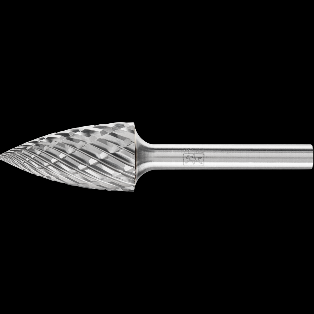 PFERD Carbide Bur SG-6 Pointed Tree Shape STEEL Cut 5/8&#34; x 1&#34; x 1/4&#34; Shank