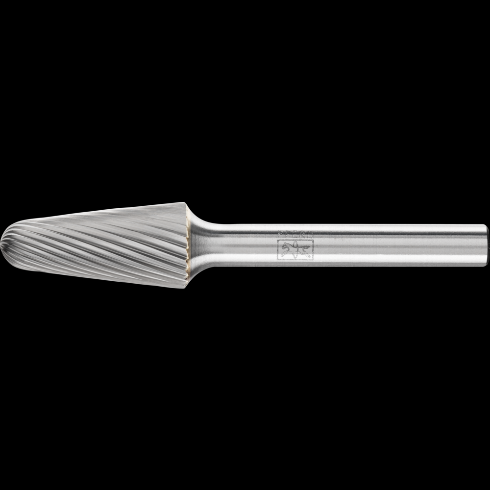 PFERD Carbide Bur SL-4 14° Taper Single Cut 1/2&#34; x 1-1/8&#34; x 1/4&#34; Shank