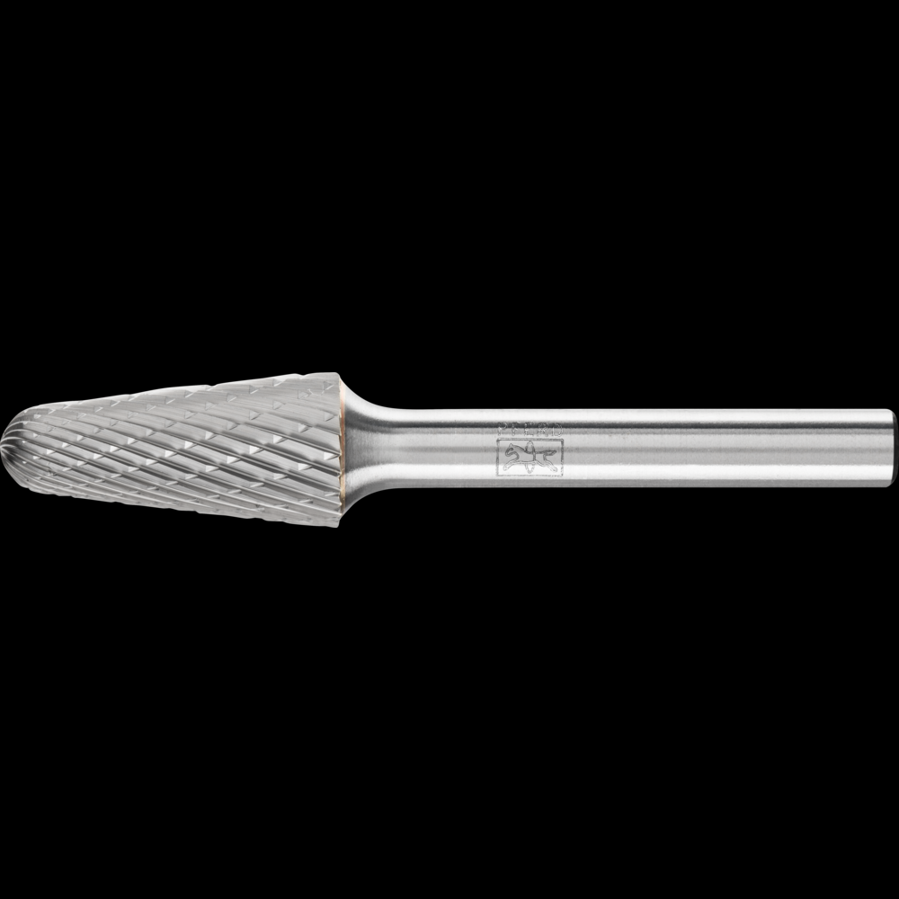 PFERD Carbide Bur SL-4 14° Taper Double Cut 1/2&#34; x 1-1/8&#34; x 1/4&#34; Shank