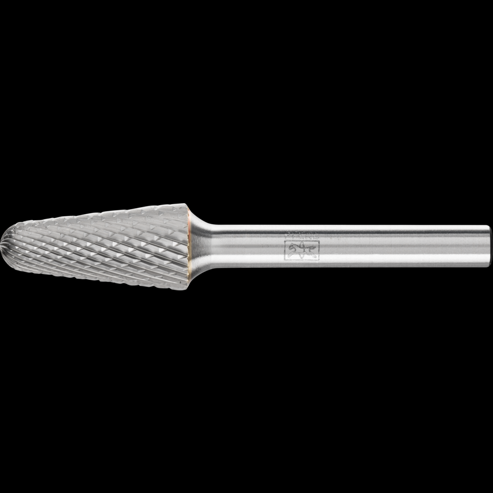 PFERD Carbide Bur SL-4 14° Taper Diamond Cut 1/2&#34; x 1-1/8&#34; x 1/4&#34; Shank