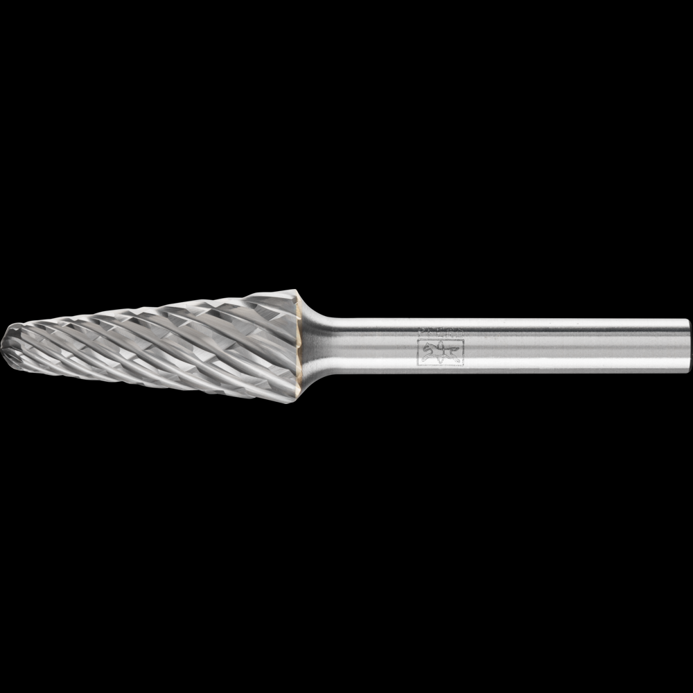 PFERD Carbide Bur SL-4 14° Taper CAST Cut 1/2&#34; x 1-1/8&#34; x 1/4&#34; Shank