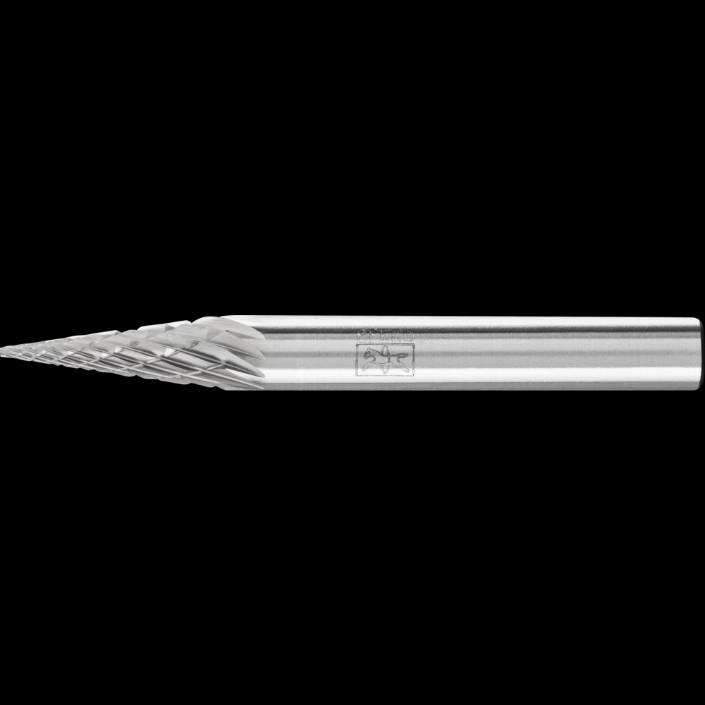 PFERD Carbide Bur SM-2 Pointed Cone Shape Double Cut 1/4&#34; x 3/4&#34; x 1/4&#34; Shank