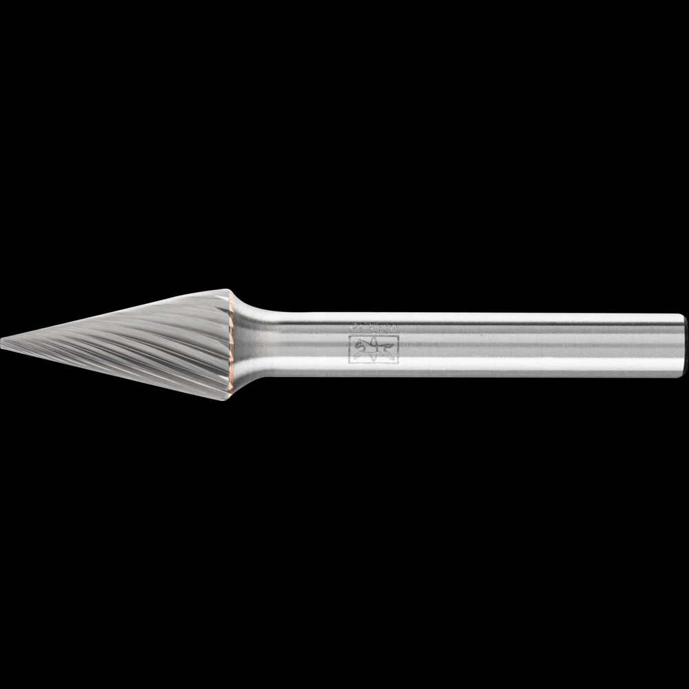 PFERD Carbide Bur SM-4 Pointed Cone Shape Single Cut 3/8&#34; x 3/4&#34; x 1/4&#34; Shank