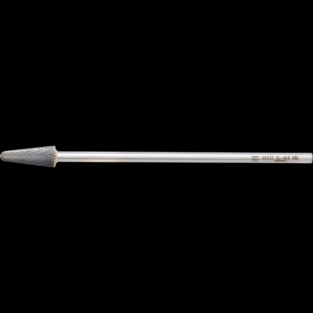 PFERD Carbide Bur SL-4L6 14° Taper Double Cut 1/2&#34; x 1-1/8&#34; x 1/4&#34; Shank