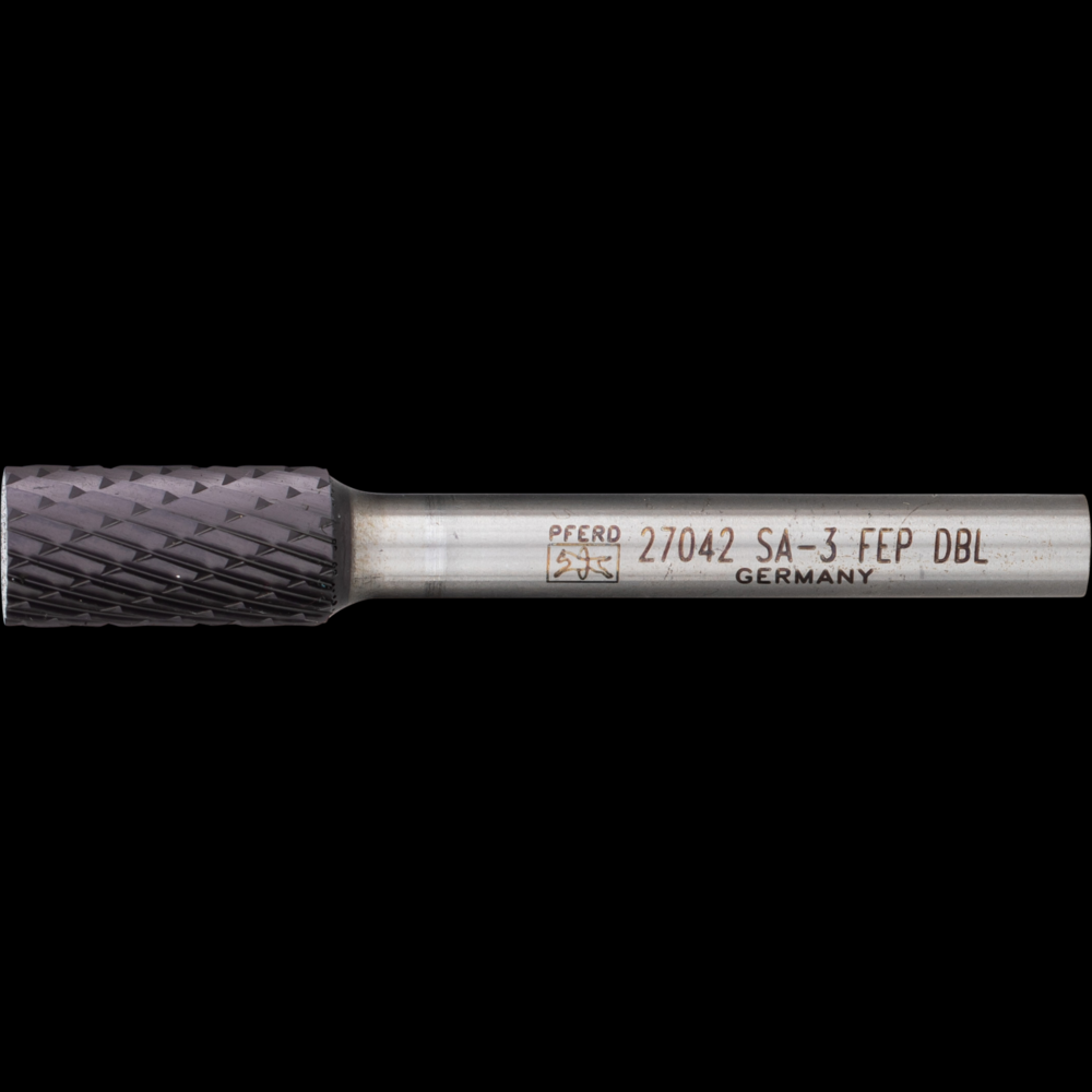 PFERD HICOAT® Carbide Bur SA-3 Cylindrical Uncut End DC 3/8&#34; x 3/4&#34; x 1/4&#34; Shank