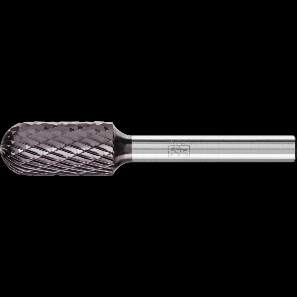 PFERD HICOAT® Carbide Bur SC-5 Cylindrical Radius End Double Cut 1/2&#34; x 1&#34; x 1/4