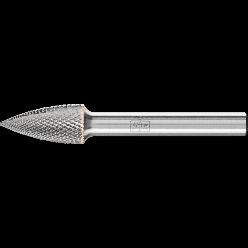 PFERD Carbide Bur SG-3 Pointed Tree Shape MICRO Cut 3/8&#34; x 3/4&#34; x 1/4&#34; Shank