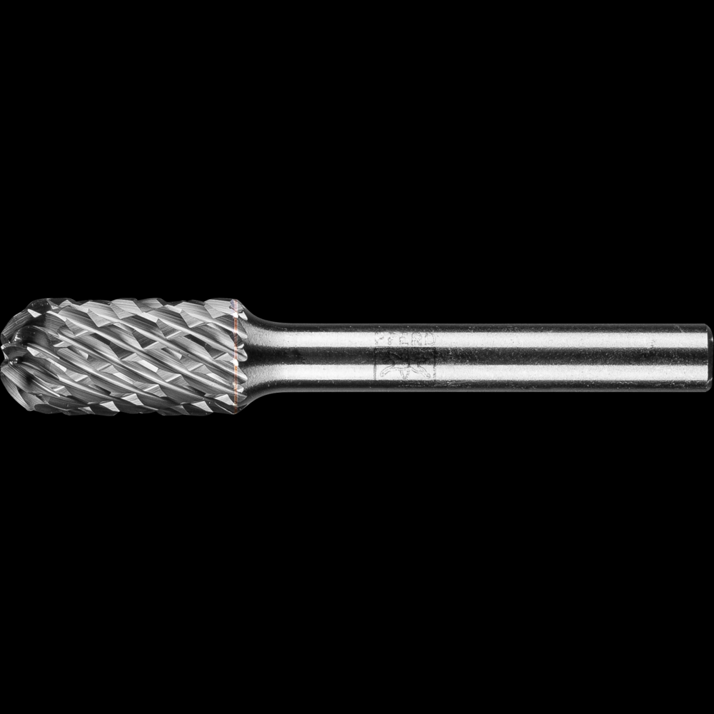 PFERD Carbide Bur SC-3 Cylindrical Radius End OMNI Double Cut 3/8&#34; x 3/4&#34; x 1/4&#34; Shank
