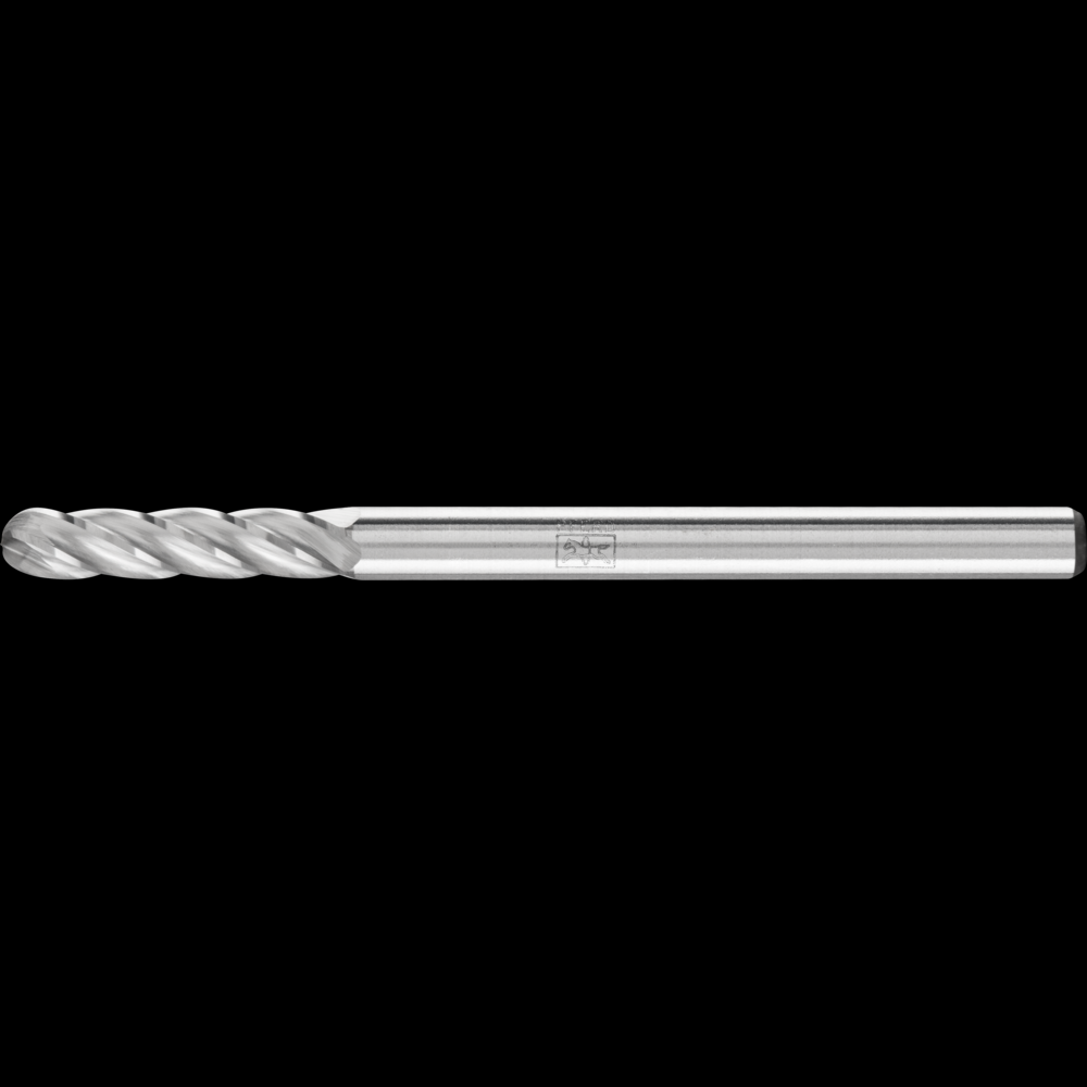 PFERD Carbide Bur SC-42 Cylindrical Radius End ALU Cut 1/8&#34; x 1/2&#34; x 1/8&#34; Shank