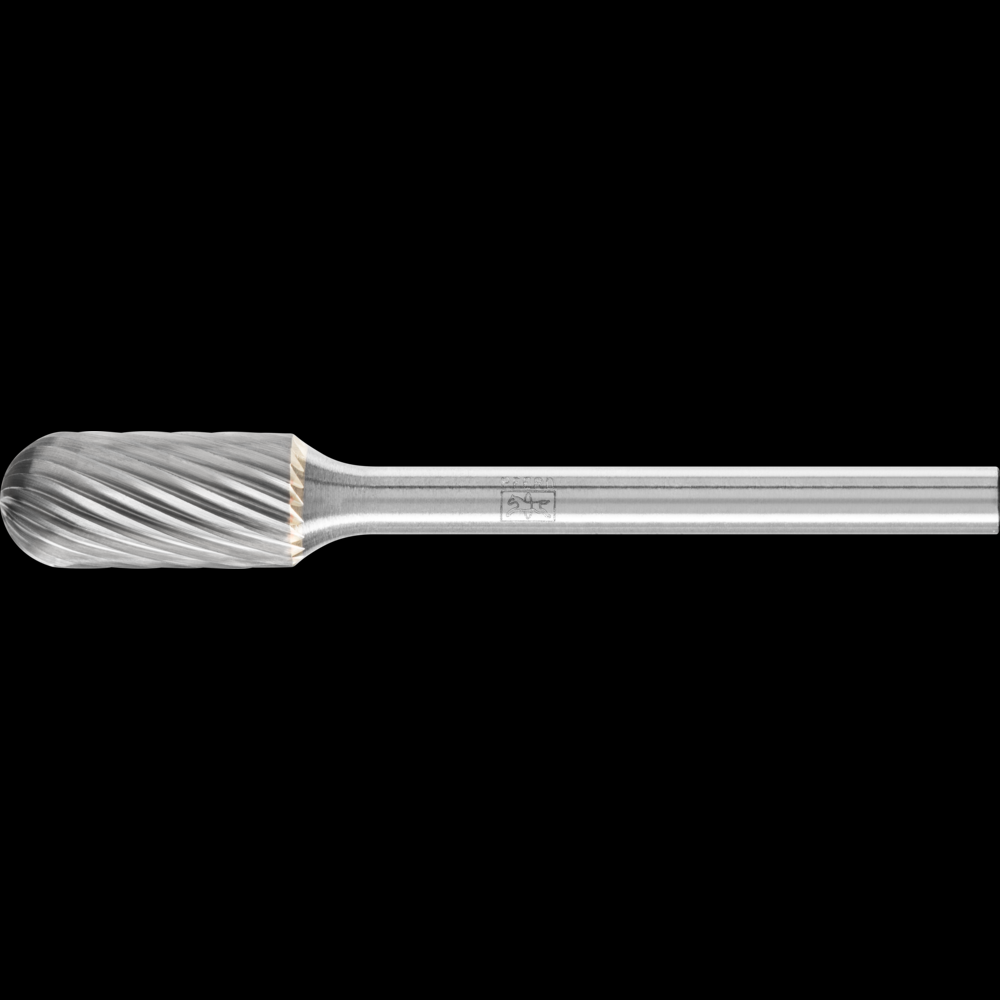 PFERD Carbide Bur SC-51 Cylindrical Radius End Single Cut 1/4&#34; x 1/2&#34; x 1/8&#34; Shank