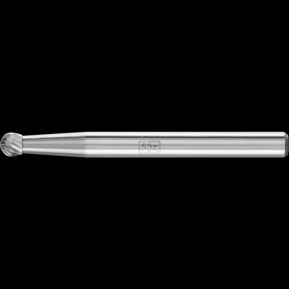 PFERD Carbide Bur SD-42 Ball Shape Single Cut 1/8&#34; x 3/32&#34; x 1/8&#34; Shank