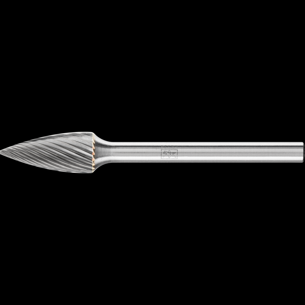 PFERD Carbide Bur SG-51 Pointed Tree Shape Single Cut 1/4&#34; x 1/2&#34; x 1/8&#34; Shank