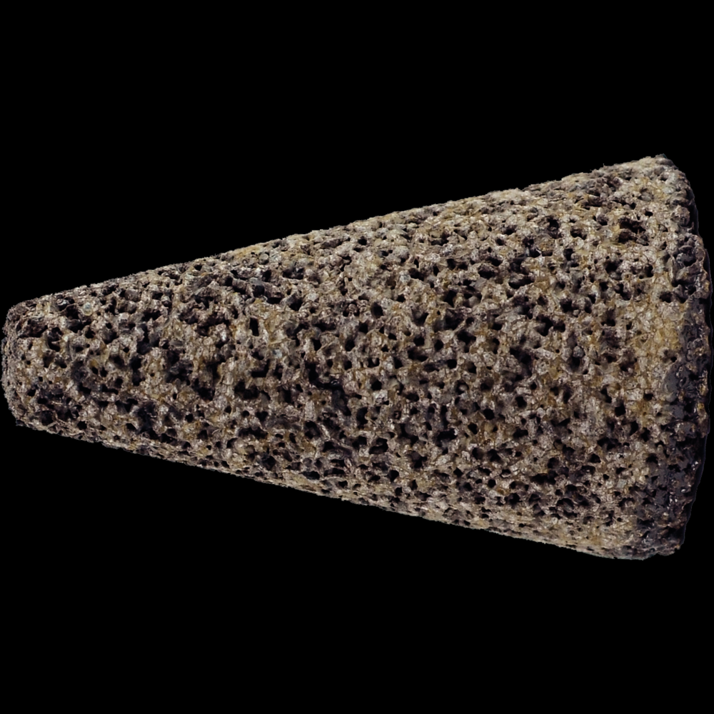 PFERD CONE, 1-1/2&#34; x 3/8 x 2-1/2, 5/8-11 Thread, 16 Grit, Type 17, Aluminum Oxide