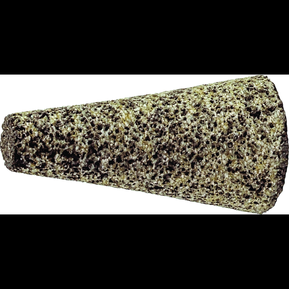 PFERD CONE, 1-1/2&#34; x 1/2 x 3, 3/8-24 Thread, 16 Grit, Type 17, Aluminum Oxide