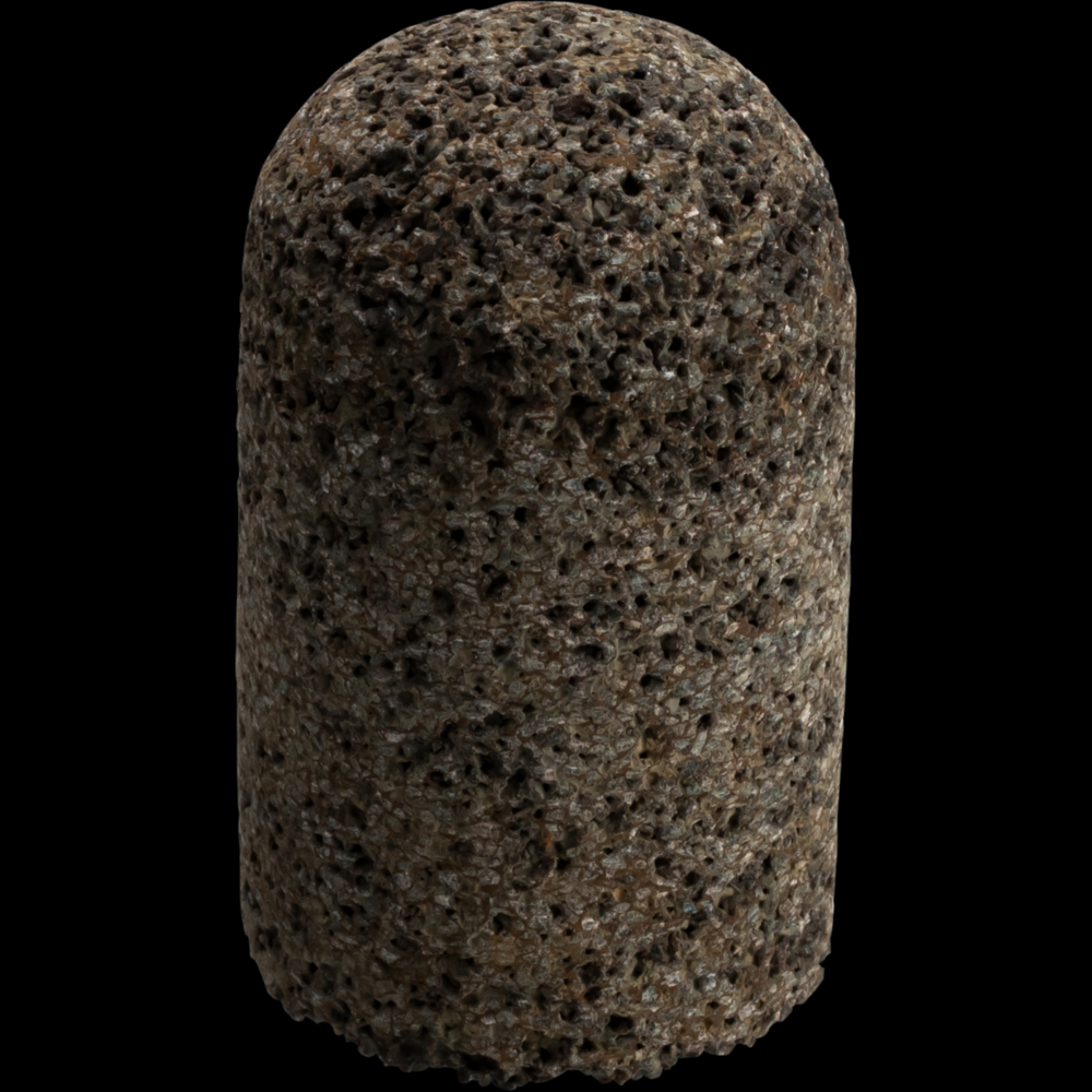 PFERD PLUG, 1-1/2&#34; x 2-1/2, 3/8-24 Thread, 16 Grit, Type 18R, Aluminum Oxide