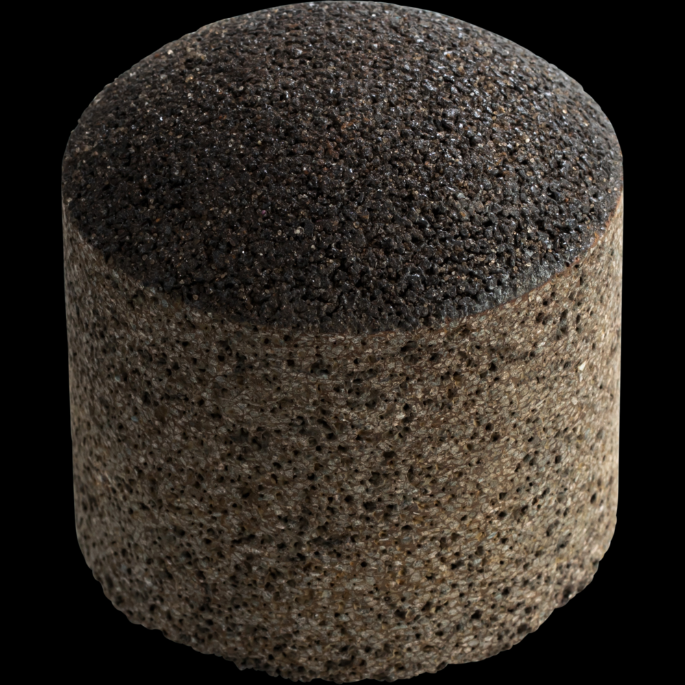 PFERD PLUG, 3&#34; x 3, 5/8-11 Thread, 16 Grit, Type 18R, Aluminum Oxide