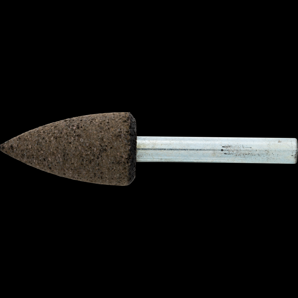 PFERD Resin Mounted Point, INOX EDGE, 11/16&#34; x 1-1/4, 30 Grit, A12, AO, 1/4&#34; Shank