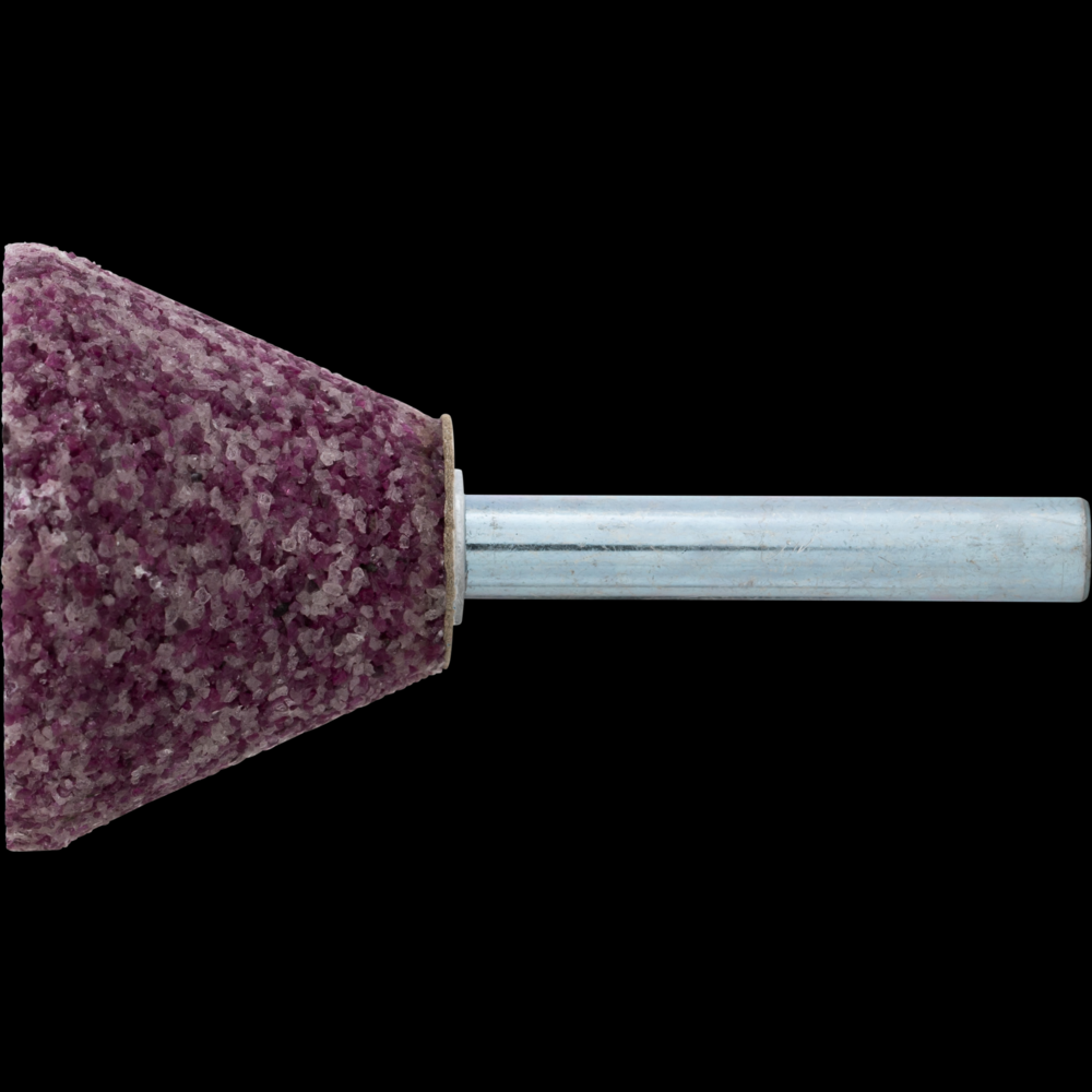 PFERD Vitrified Mounted Point, STEEL, 1-3/8&#34; x 1, 30 Grit, A31, AO, 1/4&#34; Shank