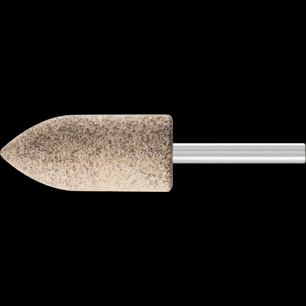 PFERD Resin Mounted Point, INOX, 7/8&#34; x 2, 30 Grit, A11, Aluminum Oxide, 1/4&#34; Shank