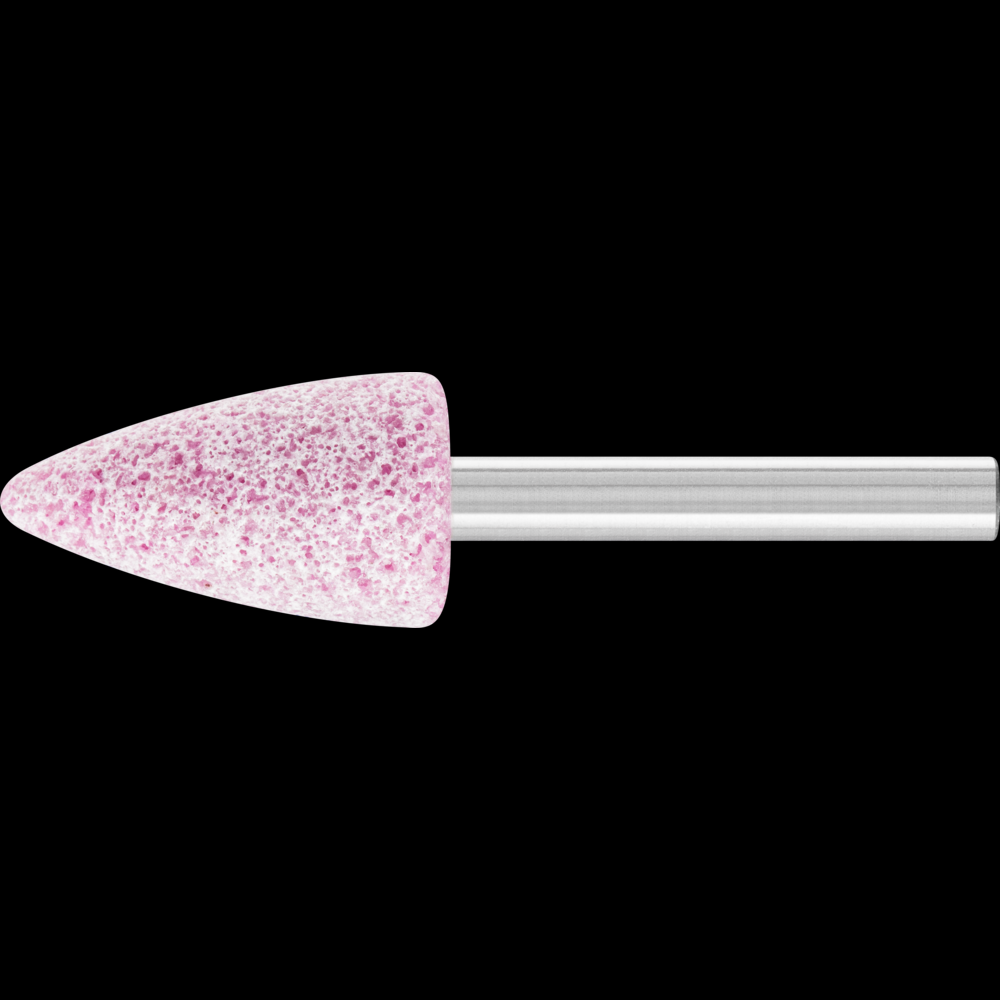 PFERD Vitrified Mounted Point, STEEL EDGE, 11/16&#34; x 1-1/4, 30 Grit, A12, AO, 1/4&#34;Shank