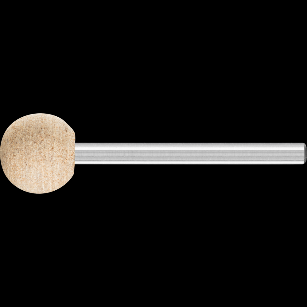 PFERD Poliflex® Mounted Point, Leather Bond, B122 Shape, 120 Grit, 1/4&#34; Shank