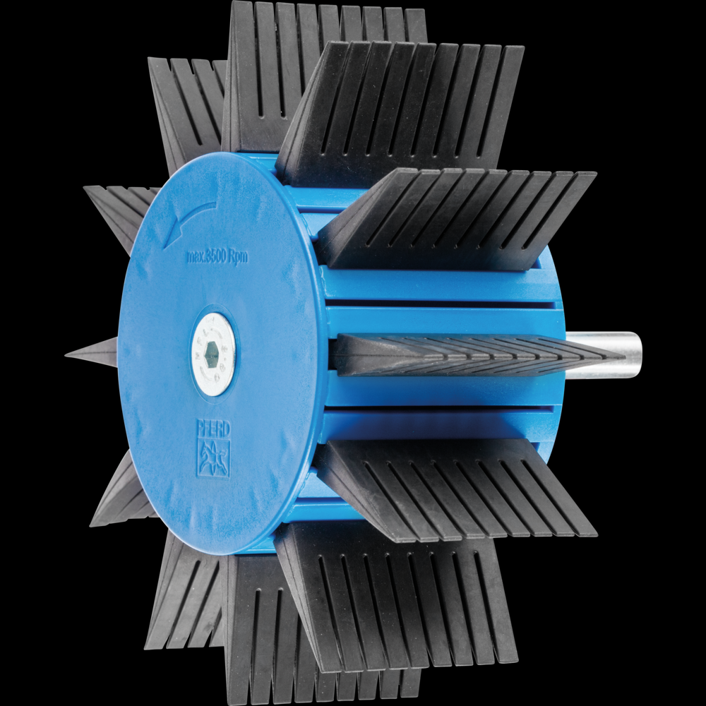 PFERD POLIFLAP® Flap Wheel, Includes Drive Arbor and Rubber Flaps