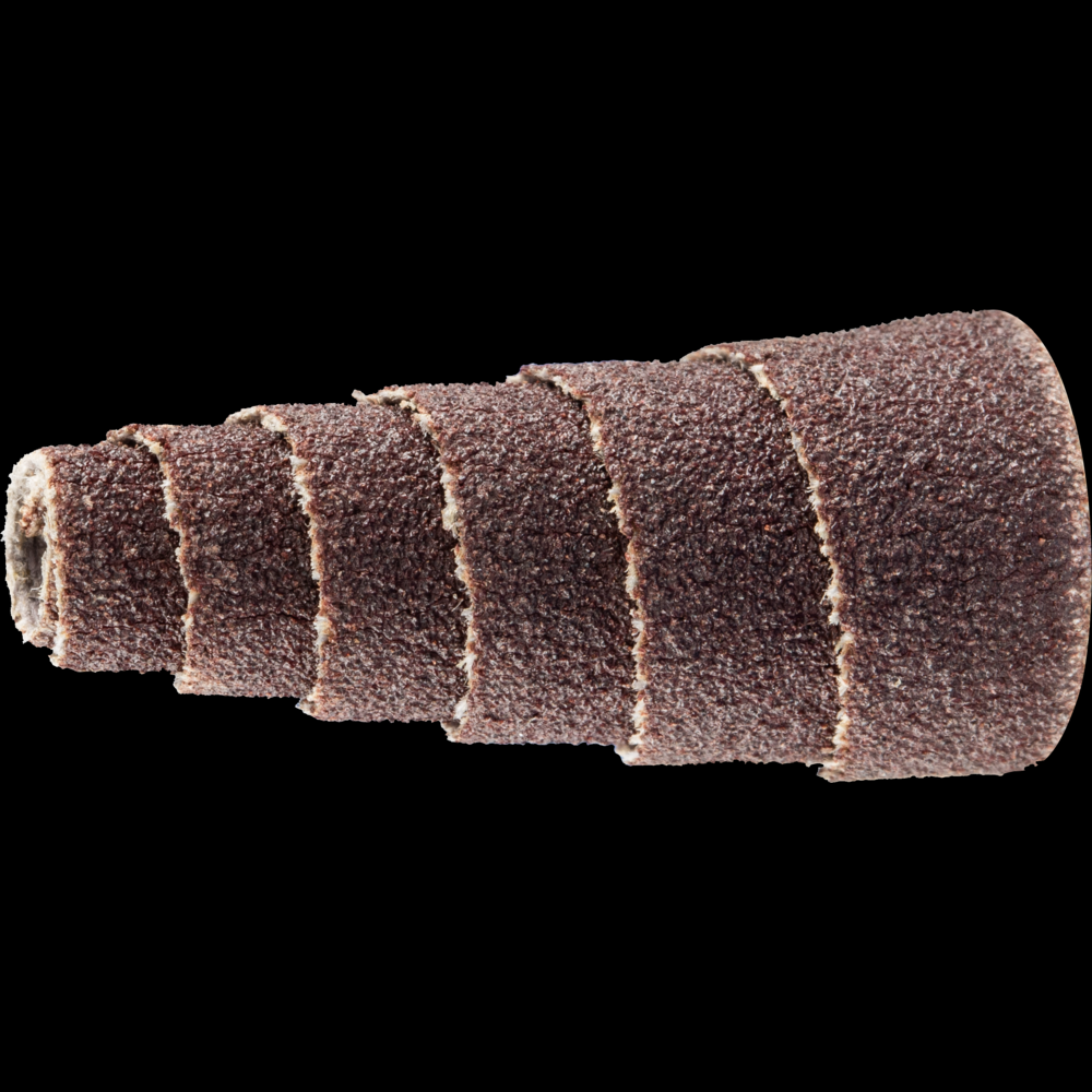 PFERD Cartridge Roll, 1/2&#34; x 1, 1/8&#34; arbor, Tapered shape, 120 Grit, Aluminum oxide