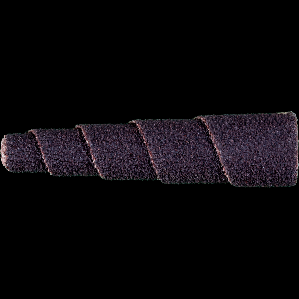 PFERD Cartridge Roll, 1/2&#34; x 2, 1/8&#34; arbor, Tapered shape, 80 Grit, Aluminum oxide