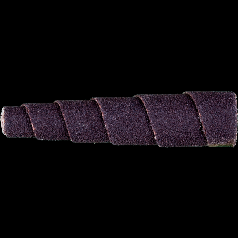 PFERD Cartridge Roll, 1/2&#34; x 2, 1/8&#34; arbor, Tapered shape, 120 Grit, Aluminum oxide