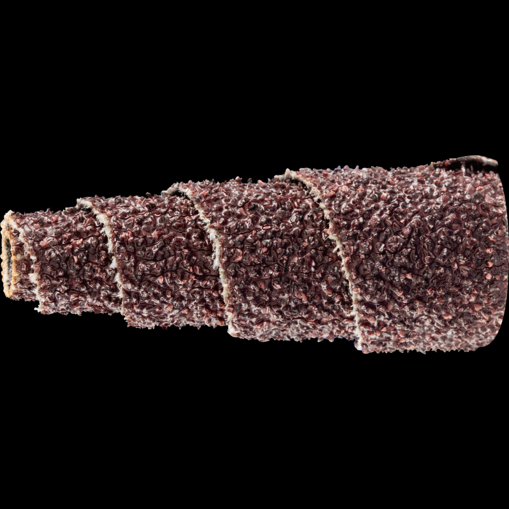 PFERD Cartridge Roll, 3/4&#34; x 1-1/2, 3/16&#34; arbor, Tapered shape, 60 Grit,Aluminum oxide