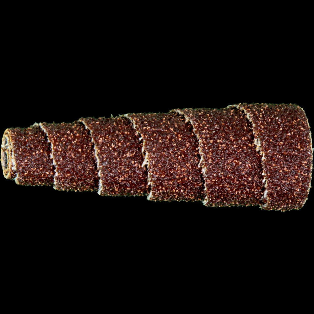 PFERD Cartridge Roll, 3/4&#34; x 2, 3/16&#34; arbor, Tapered shape, 60 Grit, Aluminum oxide
