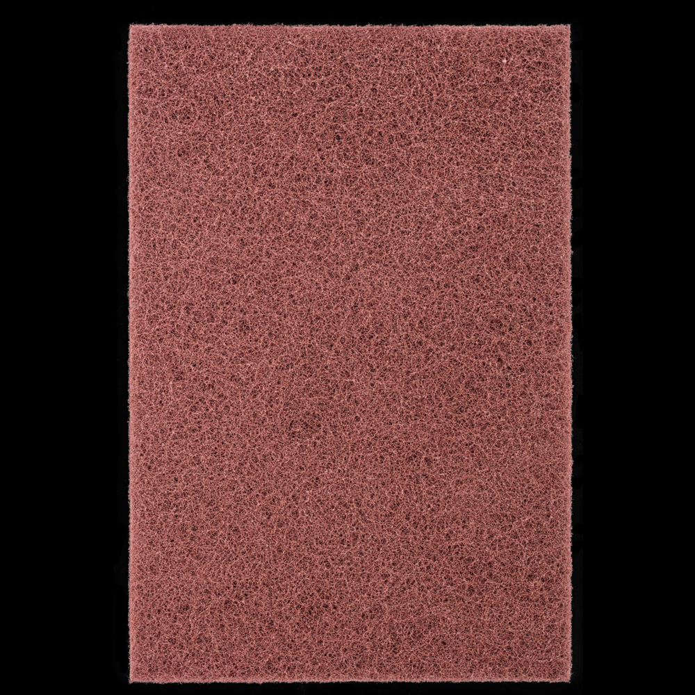 PFERD POLIVLIES® Hand Pad, 6&#34; x 9, Maroon, 180 Grit, Very Fine, Aluminum oxide